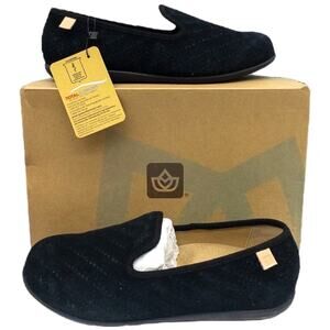 New Spenco Women's Ballet Slip On Flats Black Bailey Orthotic Arch Support 9.5